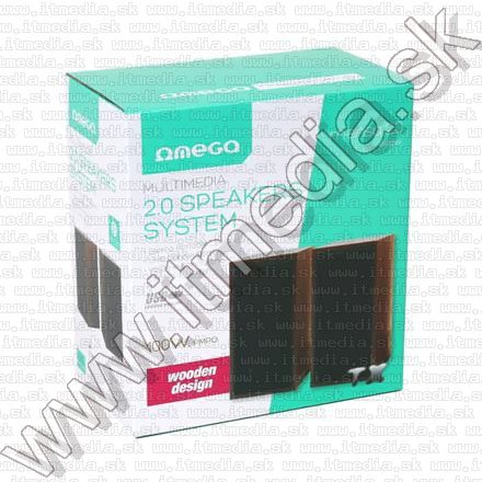 Image of Omega aktív 2.0 hangfalszett (4W, Fa, USB) (42276) (IT10953)